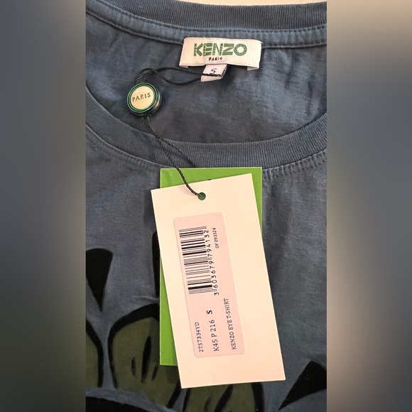 Kenzo Navy and Olive Eye t-shirt - Picture 5 of 6